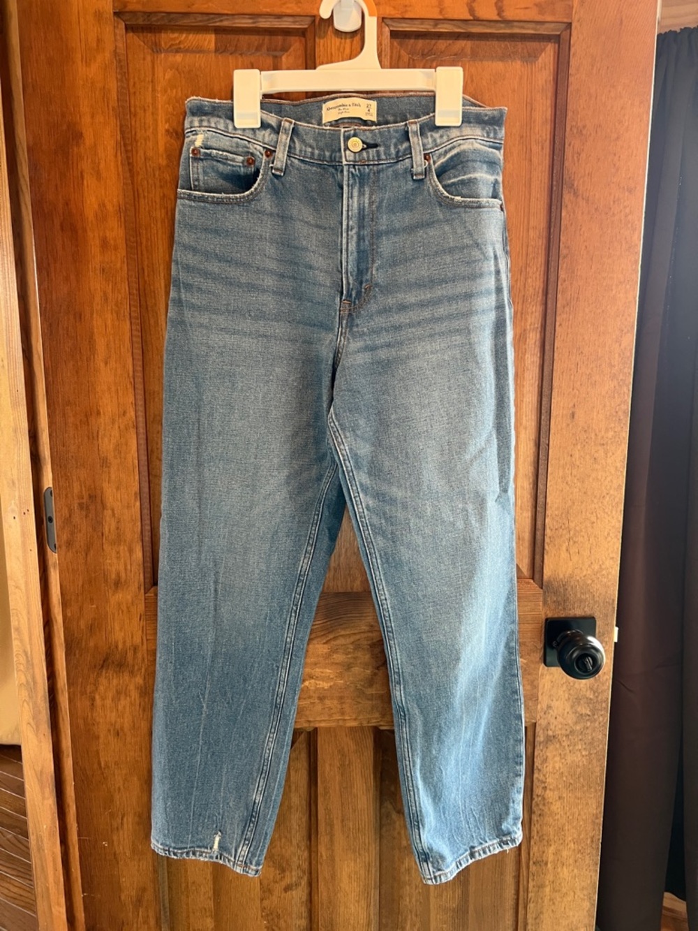 Abercrombie & Fitch Light Blue High-Rise Mom Jeans